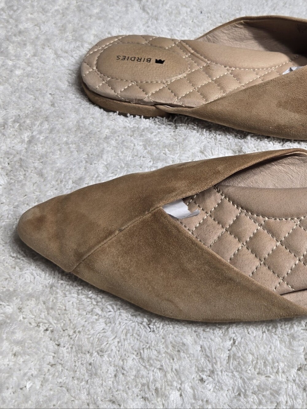 Birdies The Swan Golden Oak Suede Mule Slides 7.5 - Picture 8 of 8